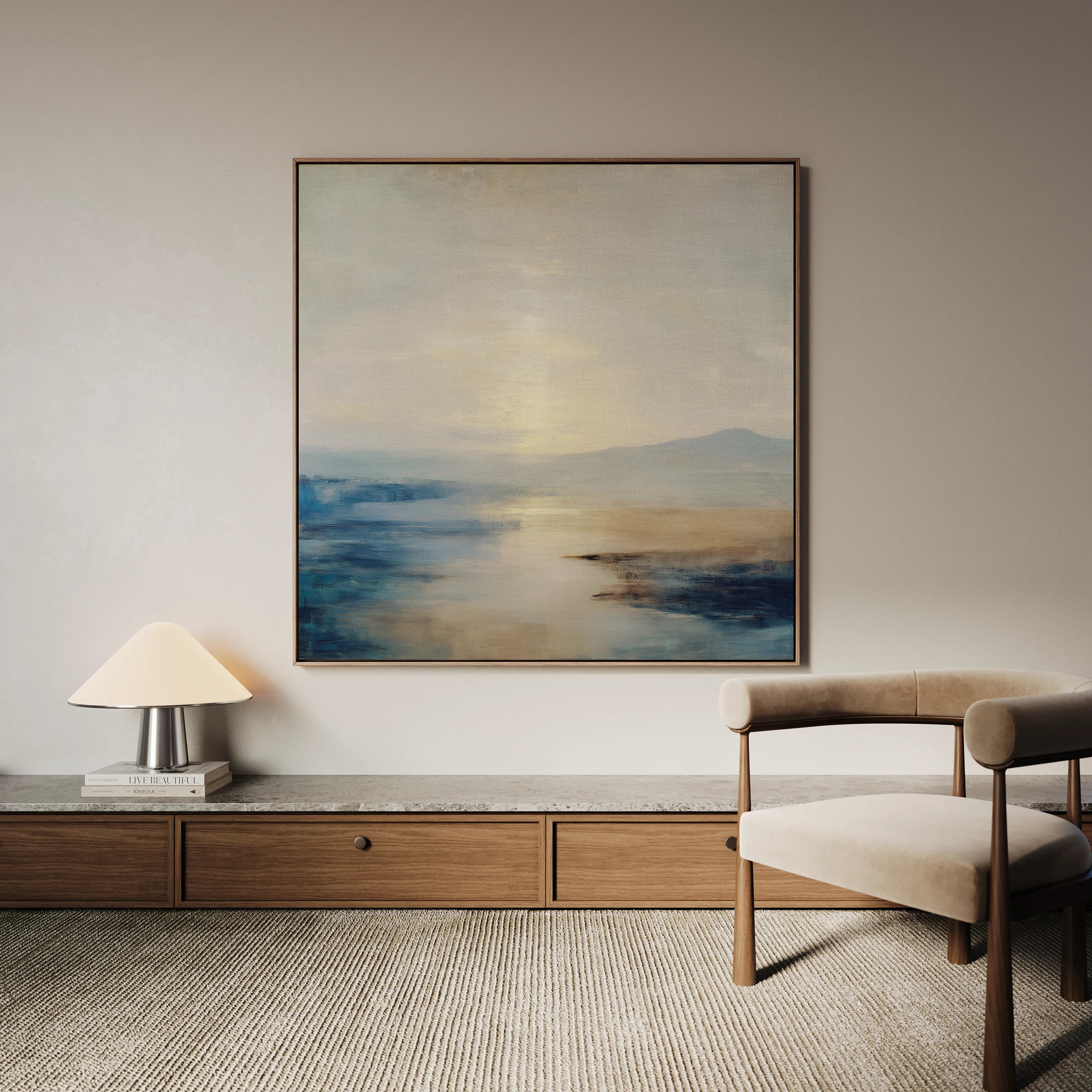 Abstract 877 Canvas Art 60 x 60 cm / Black