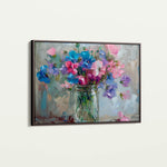 Floral 877 Canvas Art 60 x 40 cm / Black