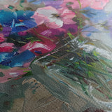 Floral 877 Canvas Art 60 x 40 cm / Black