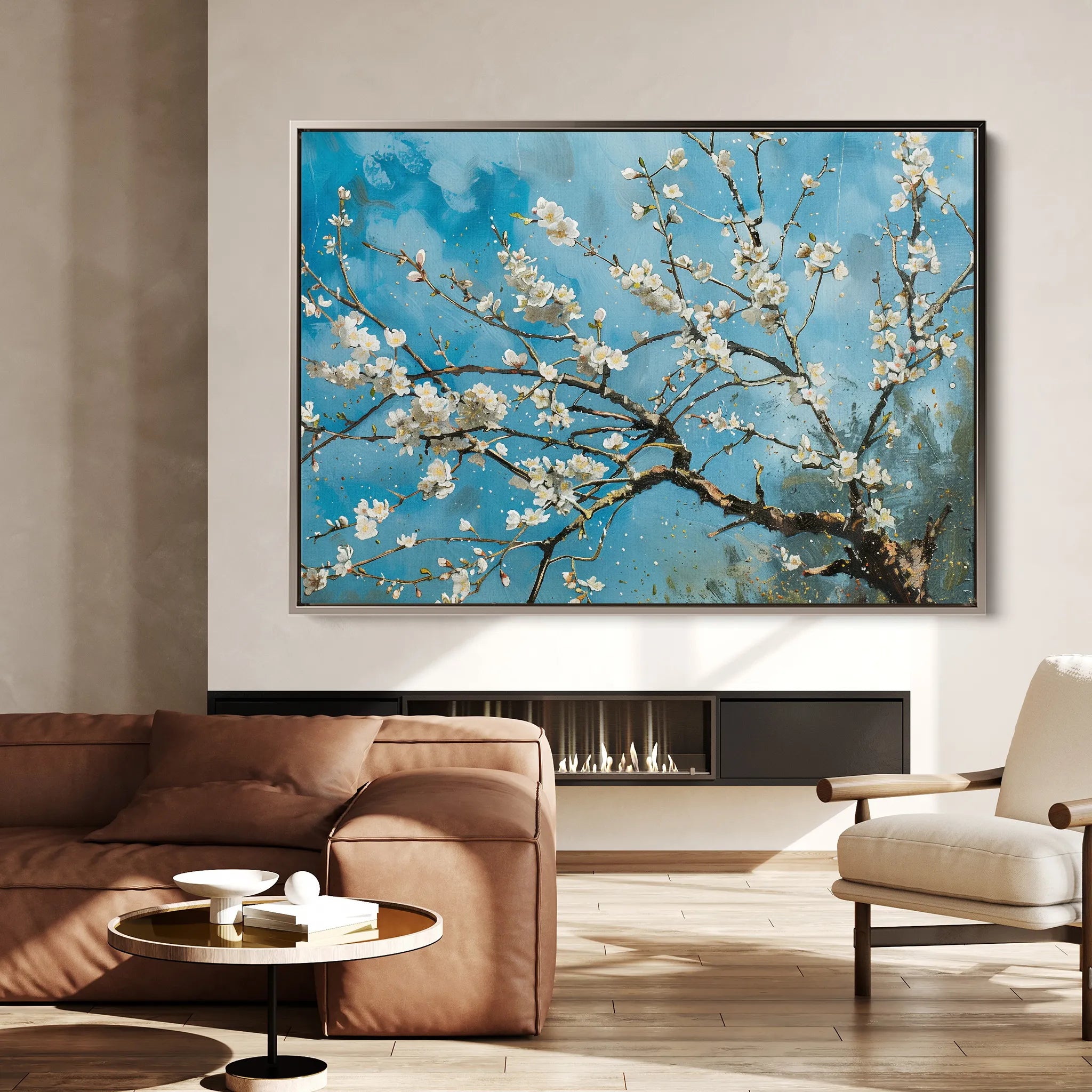 Floral 878 Canvas Art 60 x 40 cm / Black