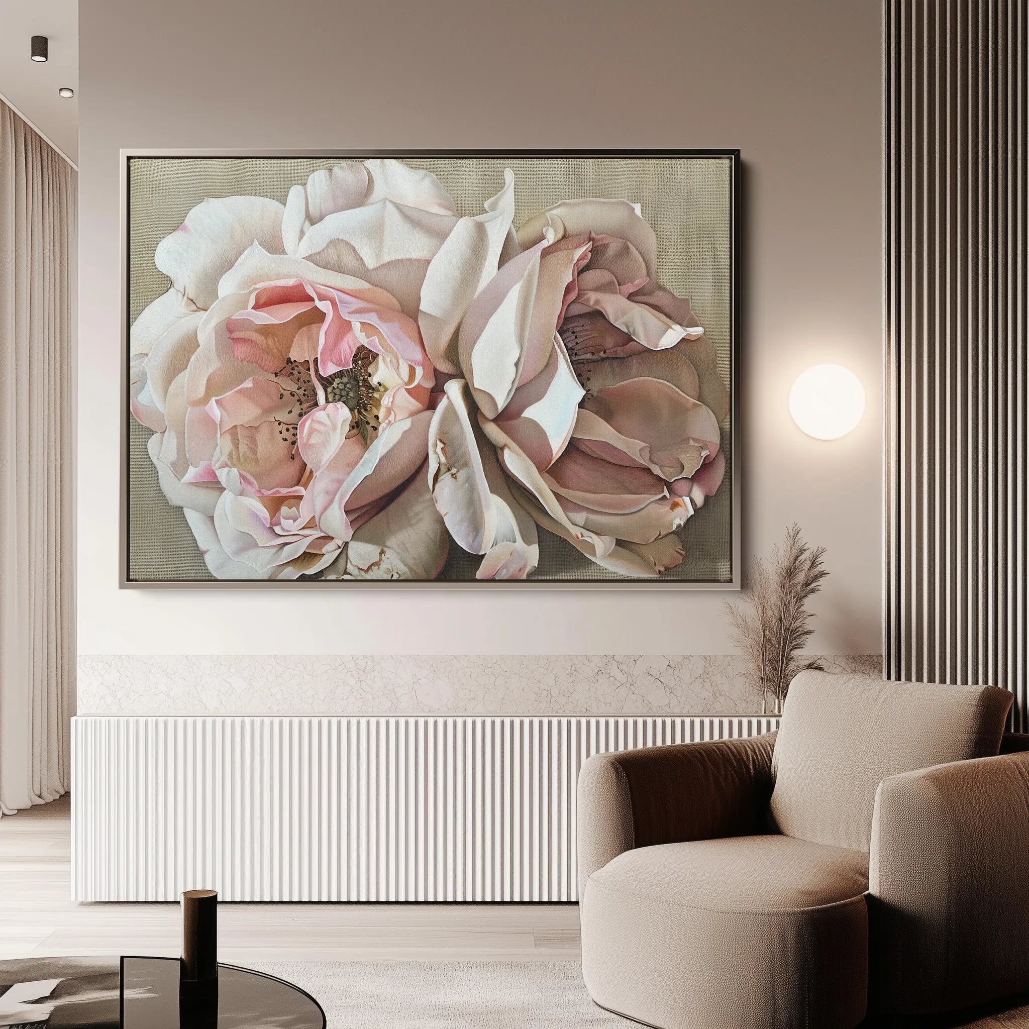 Floral 879 Canvas Art 60 x 40 cm / Black