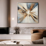 Abstract 882 Canvas Art 60 x 60 cm / Black
