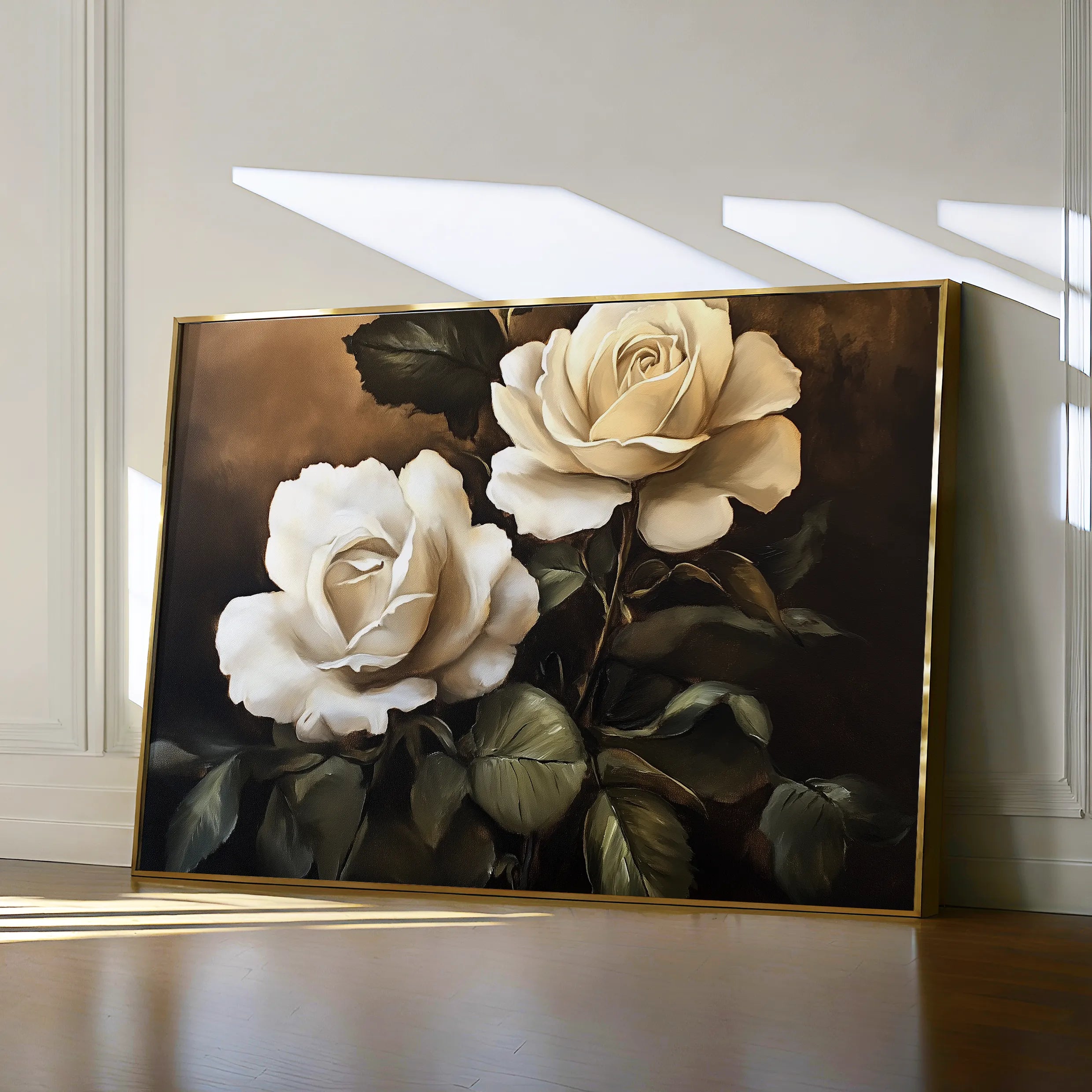 Floral 882 Canvas Art 60 x 40 cm / Black