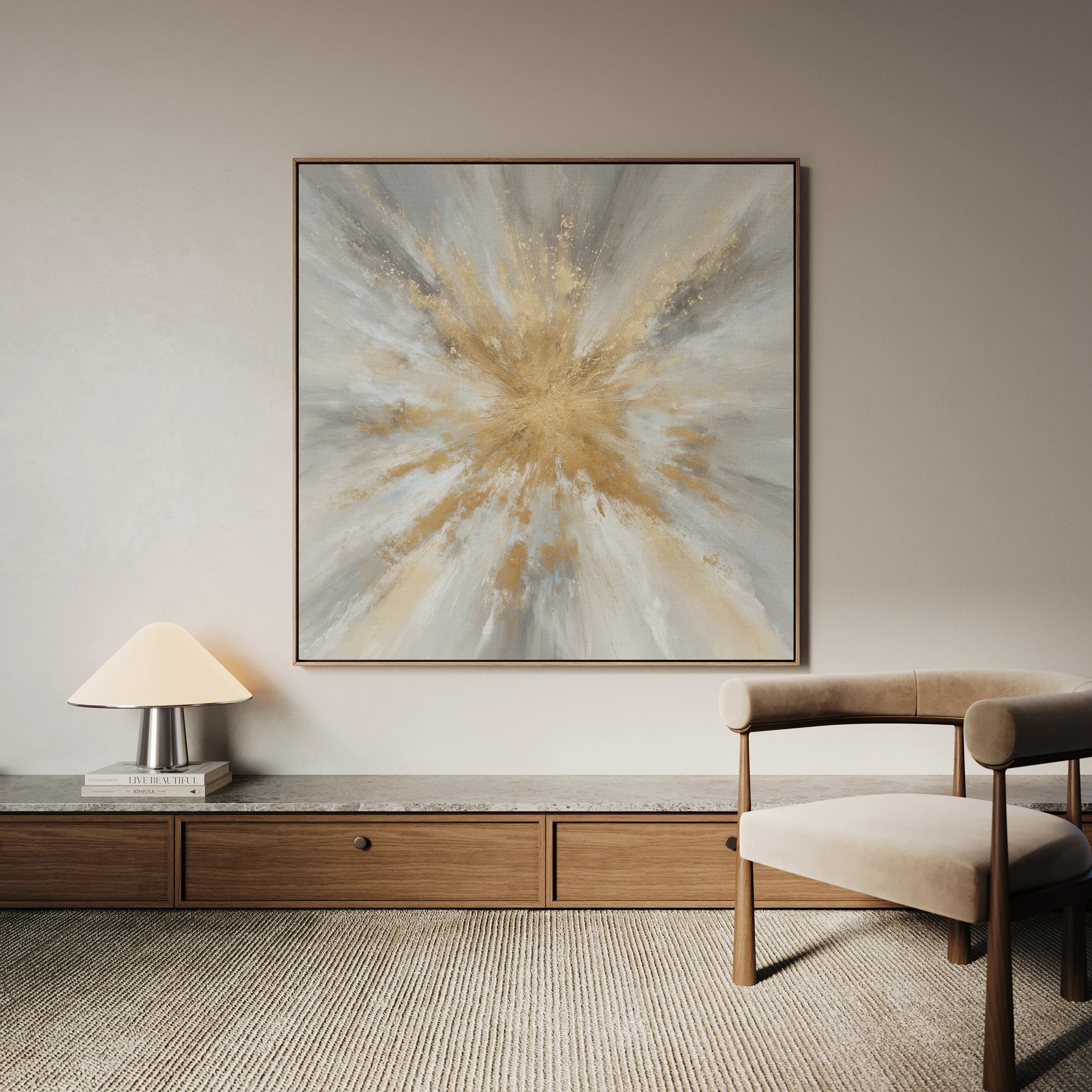 Abstract 883 Canvas Art 60 x 60 cm / Black