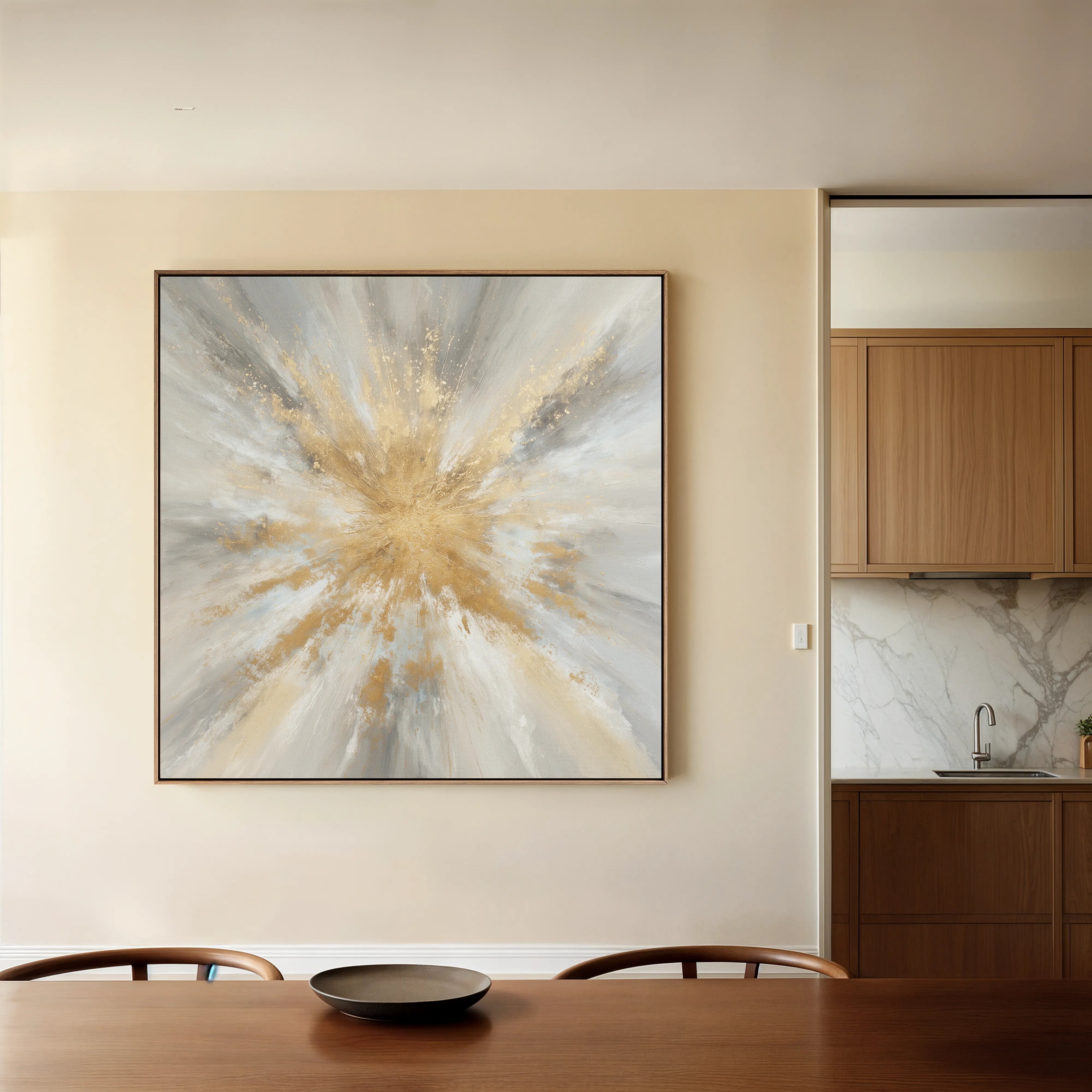 Abstract 883 Canvas Art 60 x 60 cm / Black