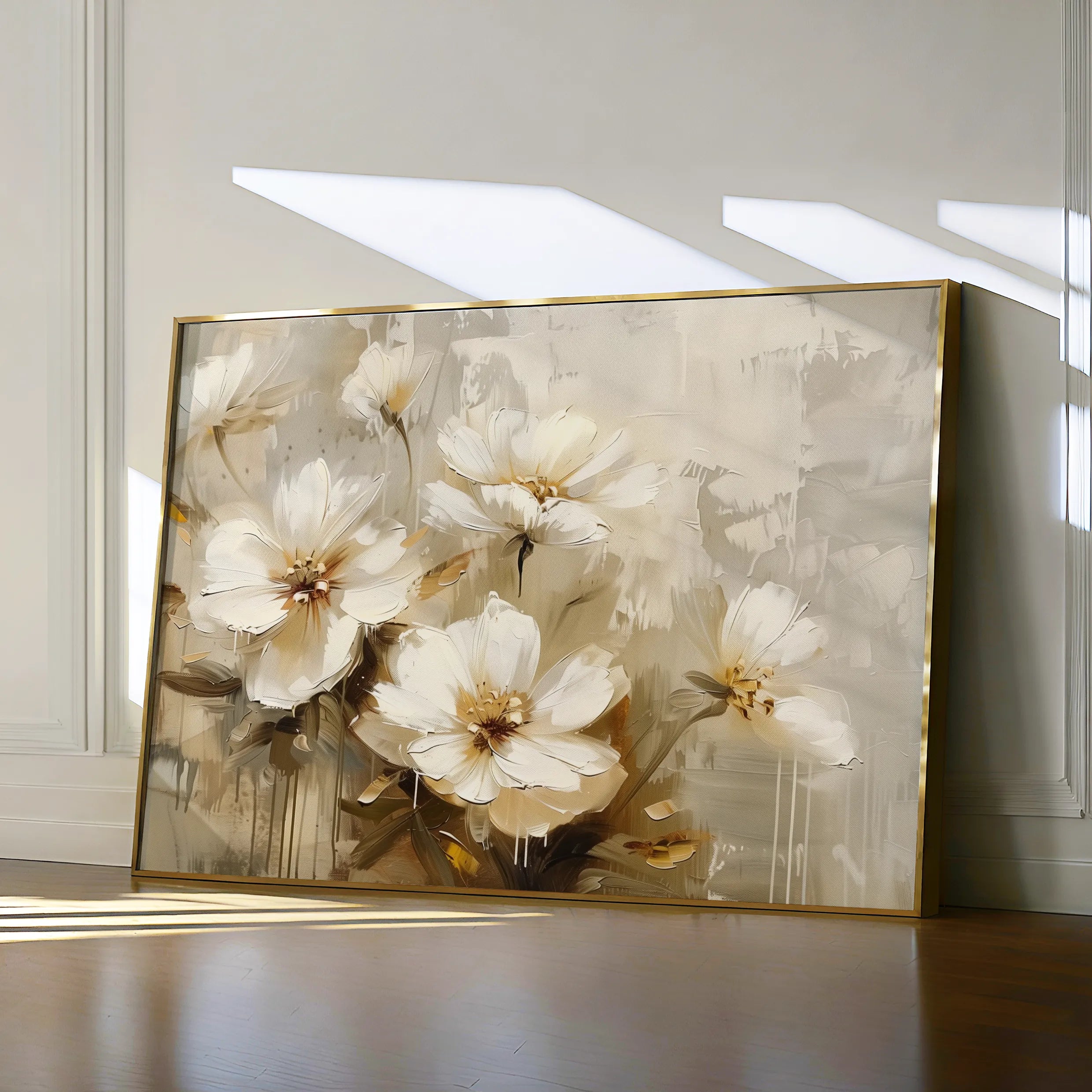Floral 883 Canvas Art 60 x 40 cm / Black