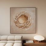Abstract 884 Canvas Art 60 x 60 cm / Black
