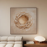 Abstract 884 Canvas Art 60 x 60 cm / Black