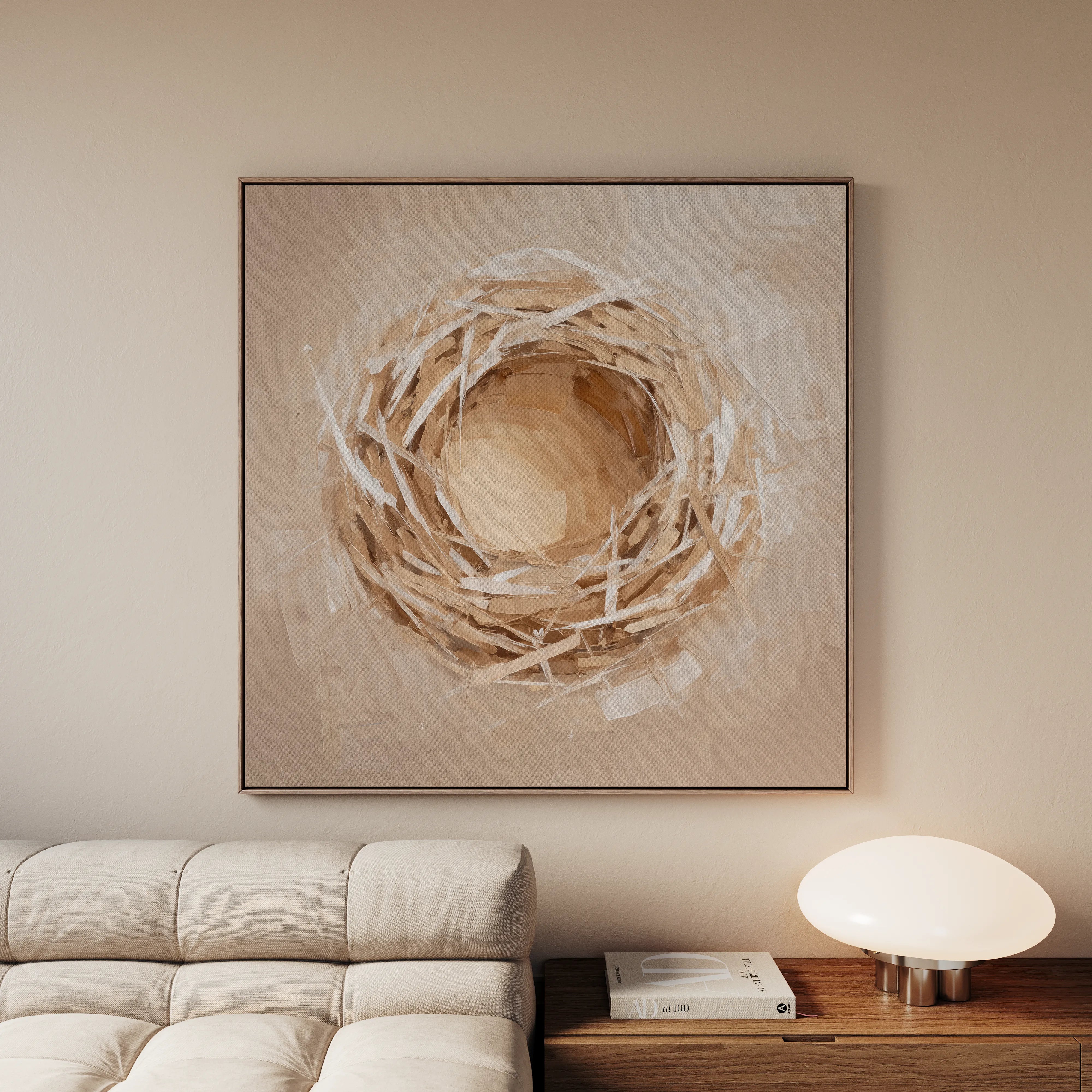 Abstract 884 Canvas Art 60 x 60 cm / Black