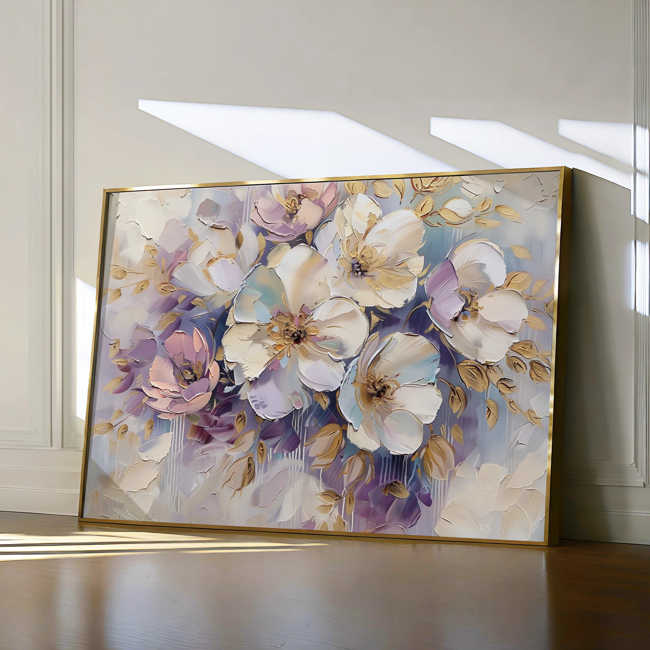Floral 884 Canvas Art 60 x 40 cm / Black