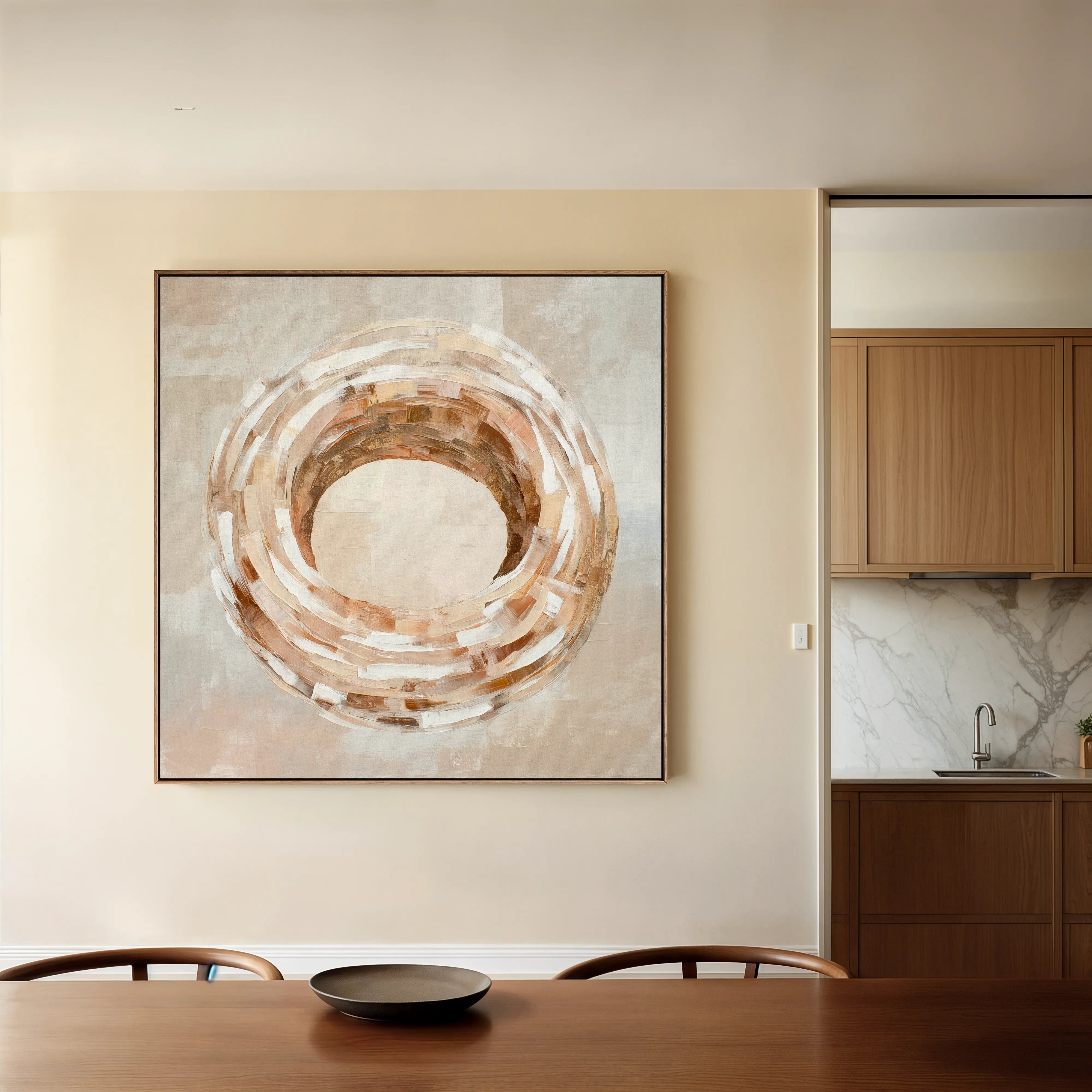 Abstract 885 Canvas Art 60 x 60 cm / Black