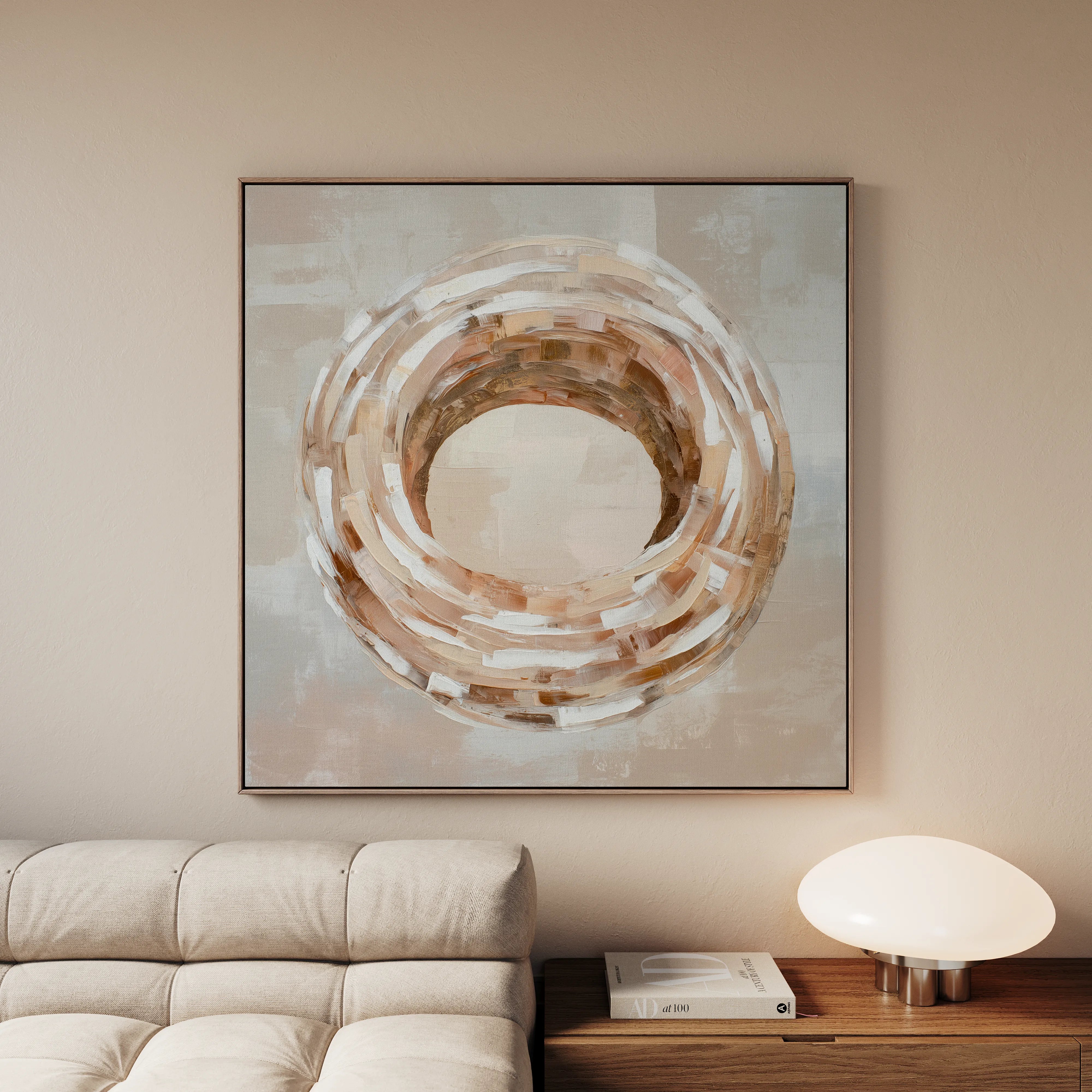 Abstract 885 Canvas Art 60 x 60 cm / Black