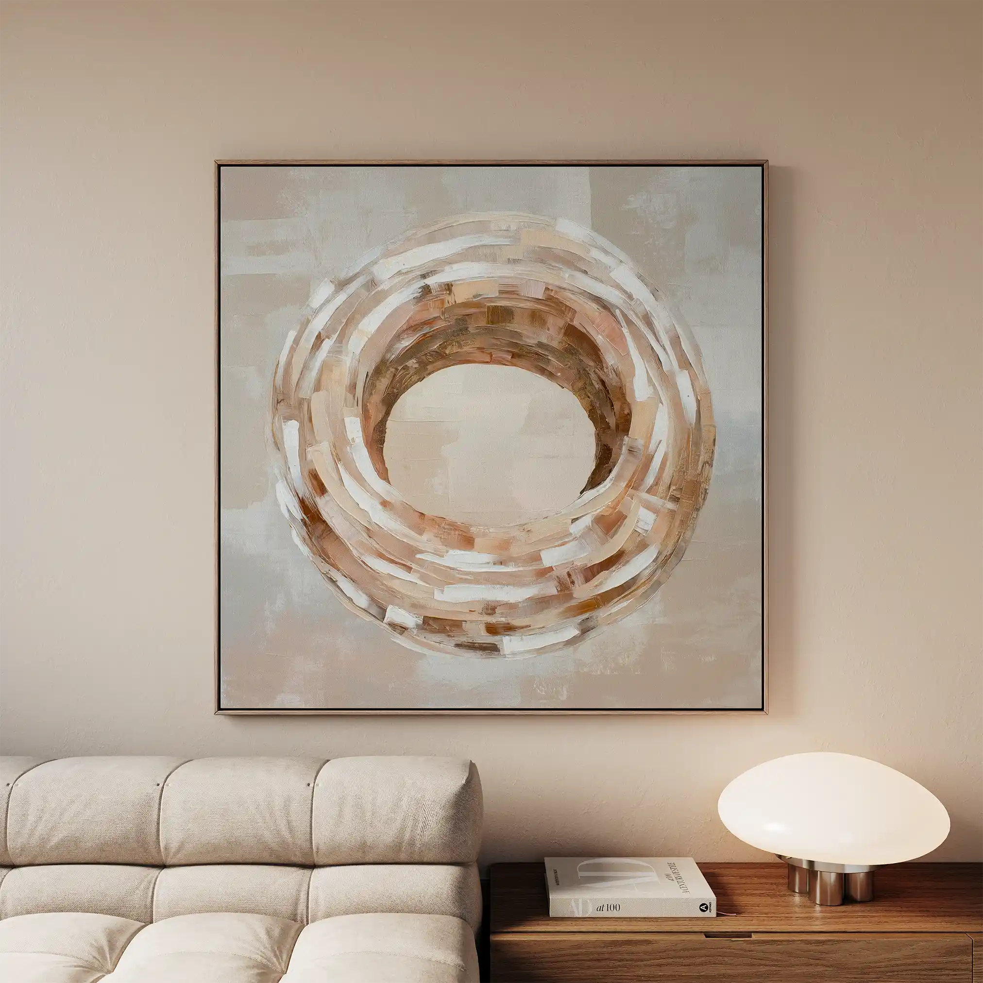 Abstract 885 Canvas Art 60 x 60 cm / Black