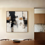 Abstract 887 Canvas Art 60 x 60 cm / Black