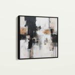 Abstract 887 Canvas Art 60 x 60 cm / Black