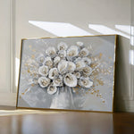 Floral 887 Canvas Art 60 x 40 cm / Black