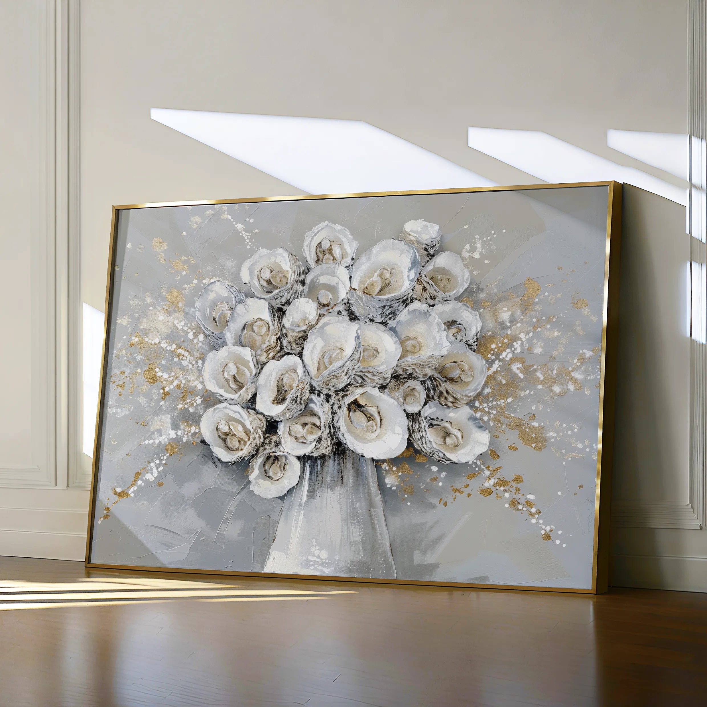 Floral 887 Canvas Art 60 x 40 cm / Black