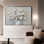 Floral 887 Canvas Art 60 x 40 cm / Black