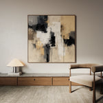 Abstract 888 Canvas Art 60 x 60 cm / Black