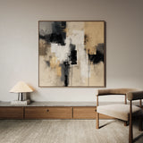 Abstract 888 Canvas Art 60 x 60 cm / Black
