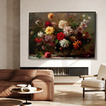 Floral 888 Canvas Art 60 x 40 cm / Black