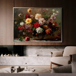 Floral 888 Canvas Art 60 x 40 cm / Black