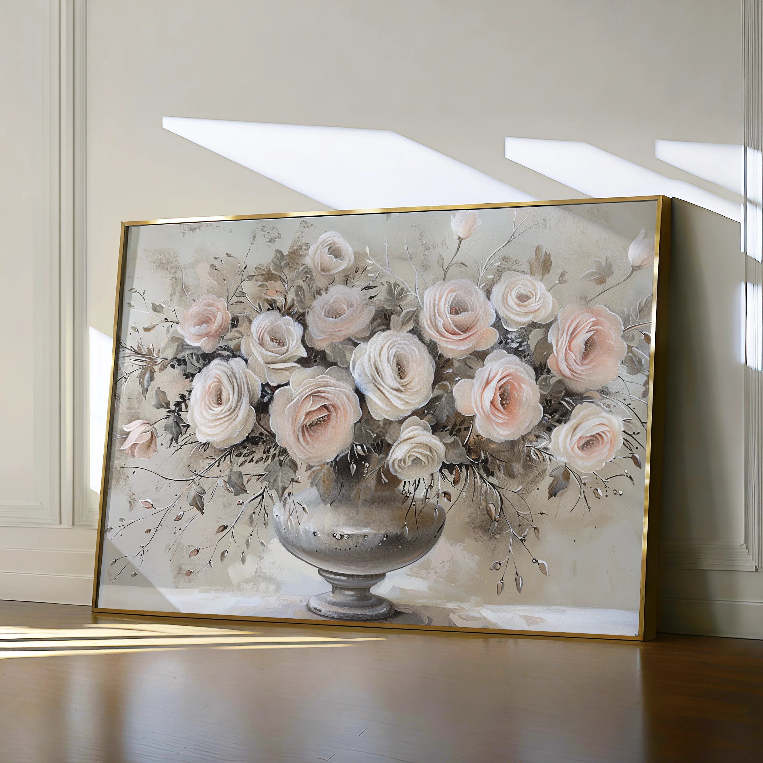 Floral 891 Canvas Art 60 x 40 cm / Black