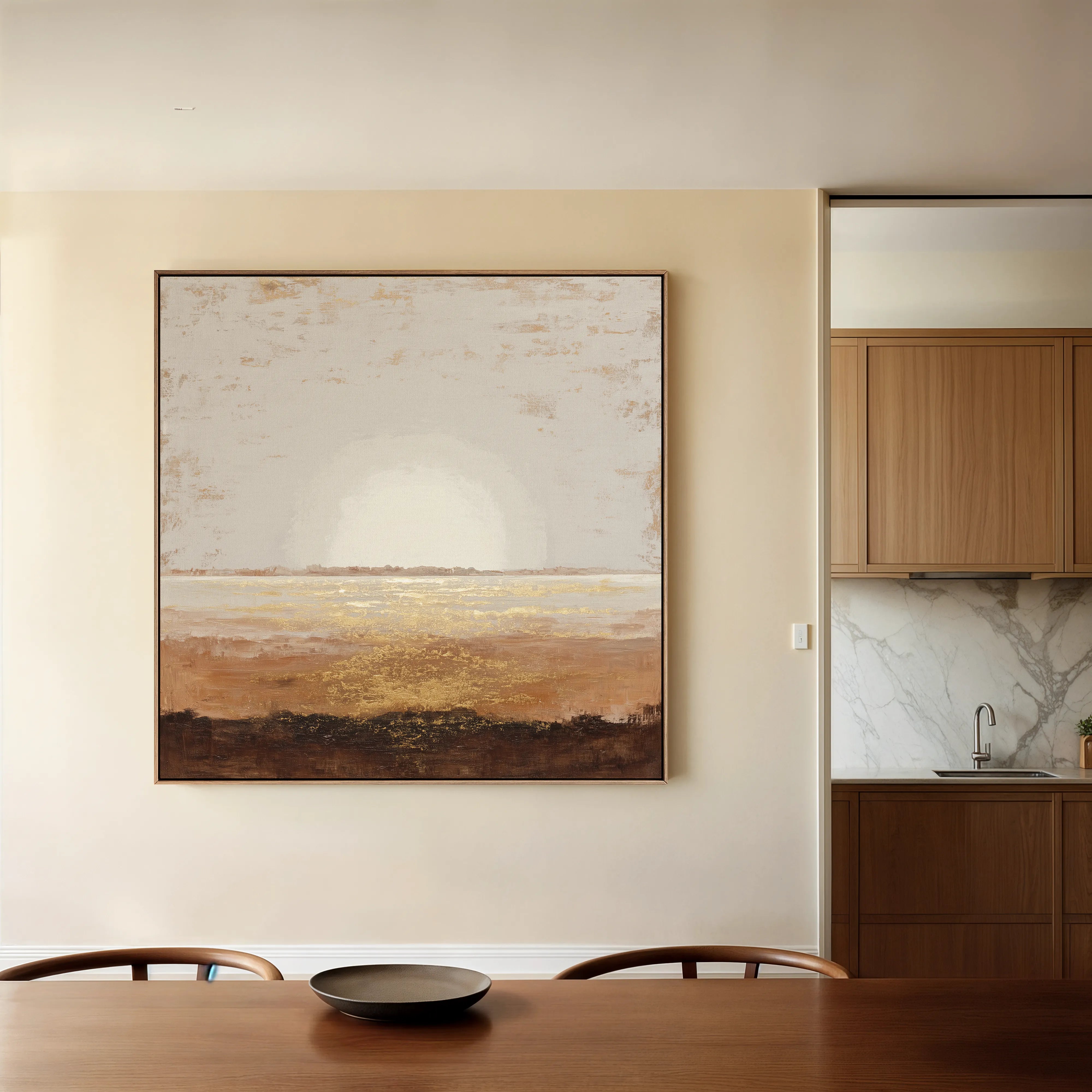 Abstract 892 Canvas Art 60 x 60 cm / Black