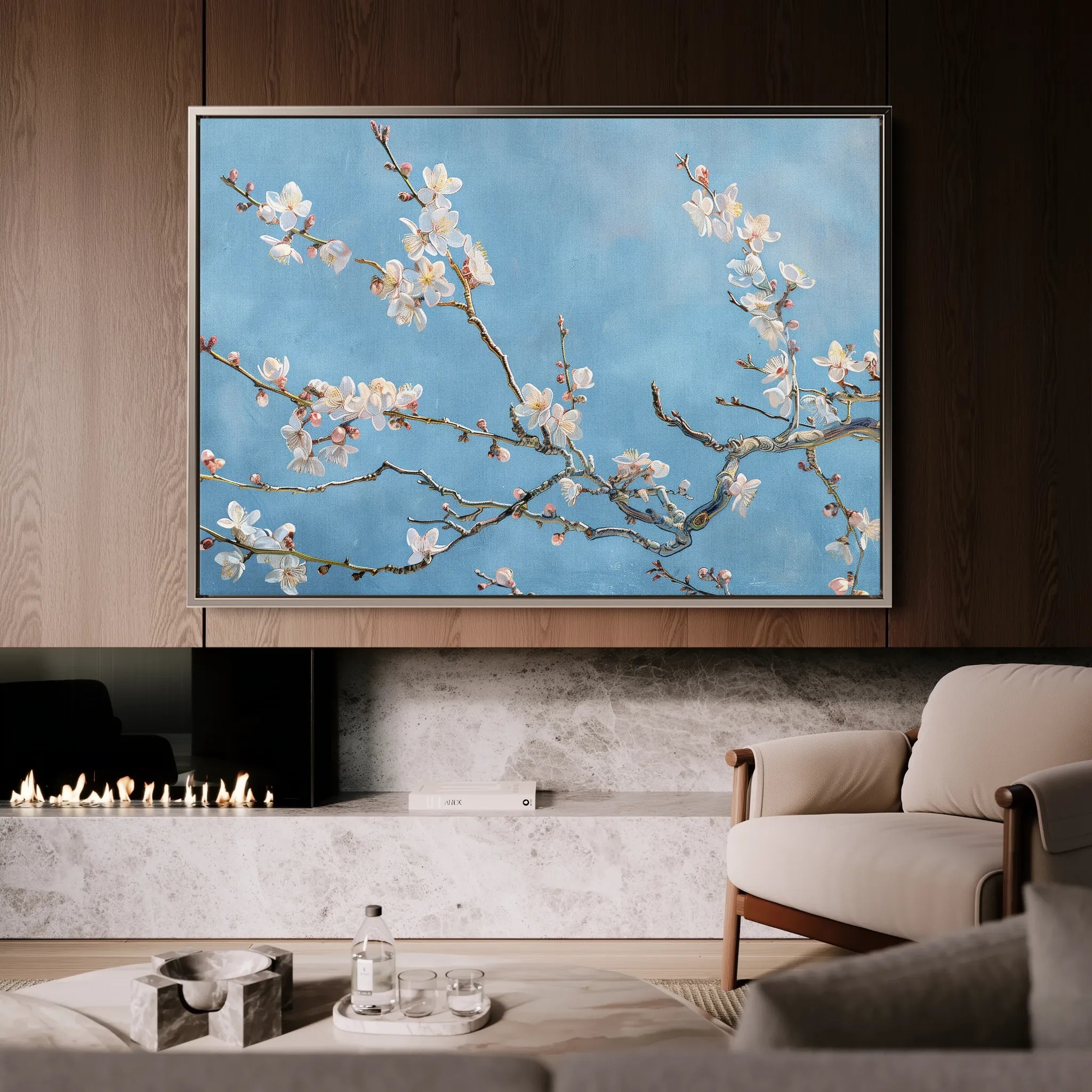 Floral 892 Canvas Art 60 x 40 cm / Black