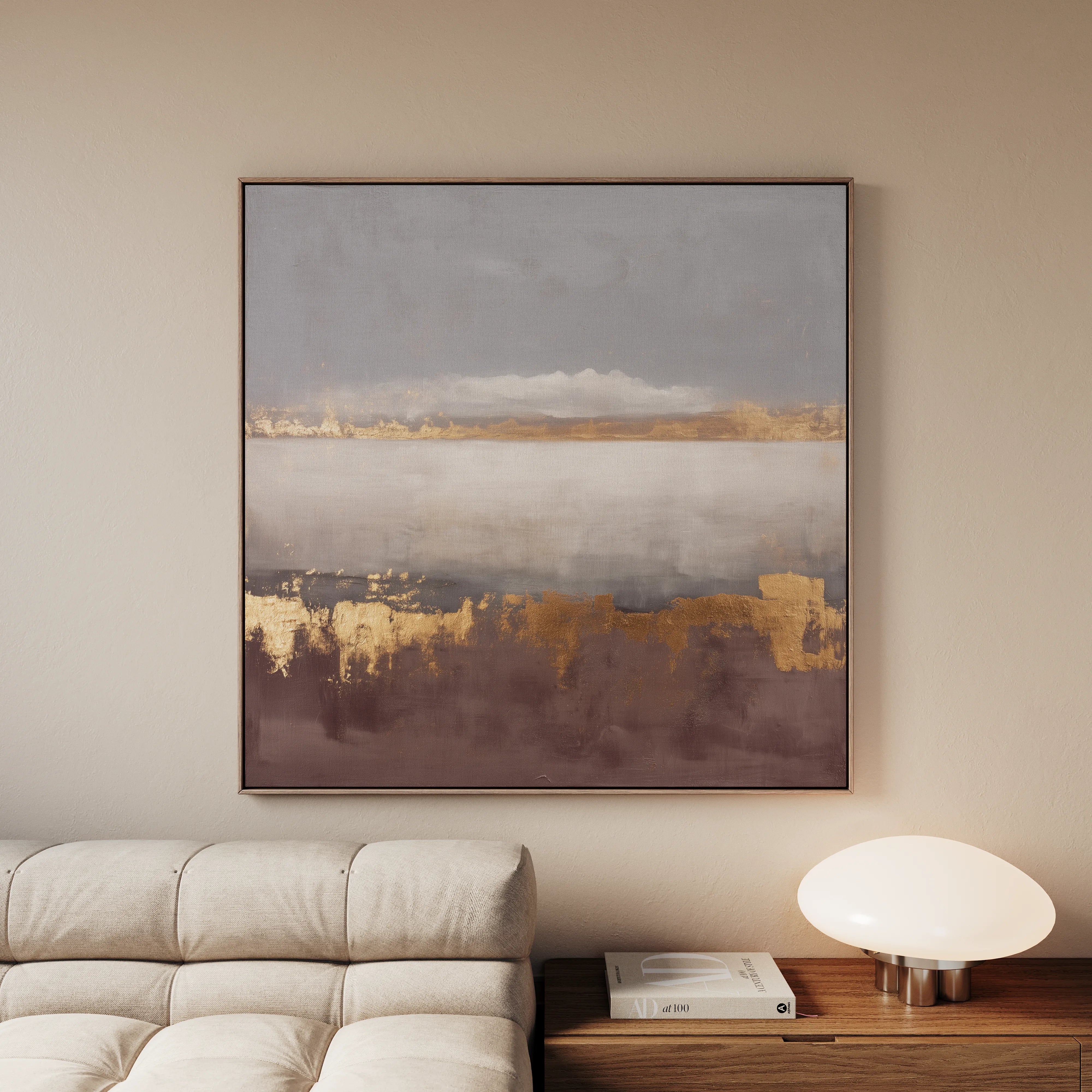 Abstract 893 Canvas Art 60 x 60 cm / Black