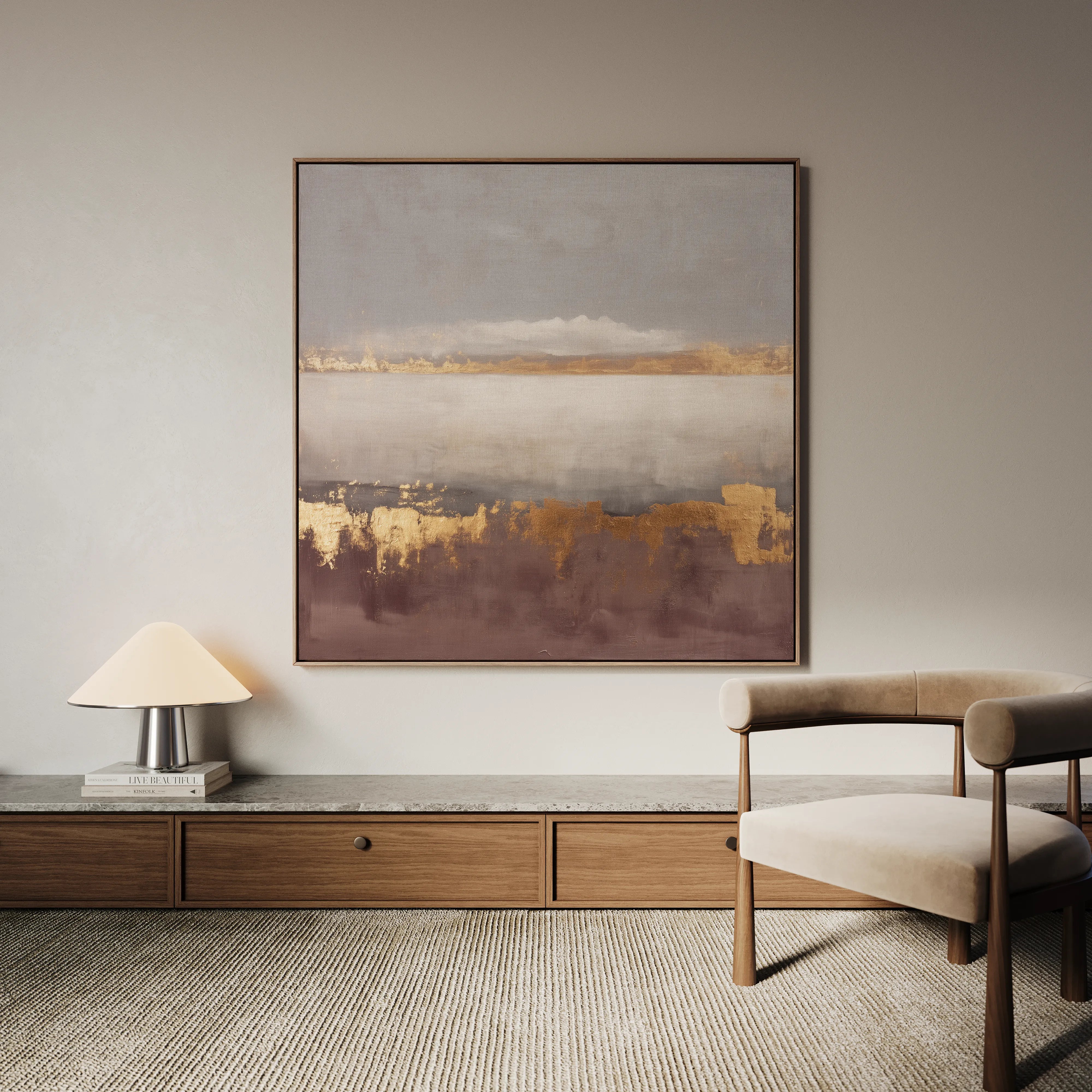 Abstract 893 Canvas Art 60 x 60 cm / Black
