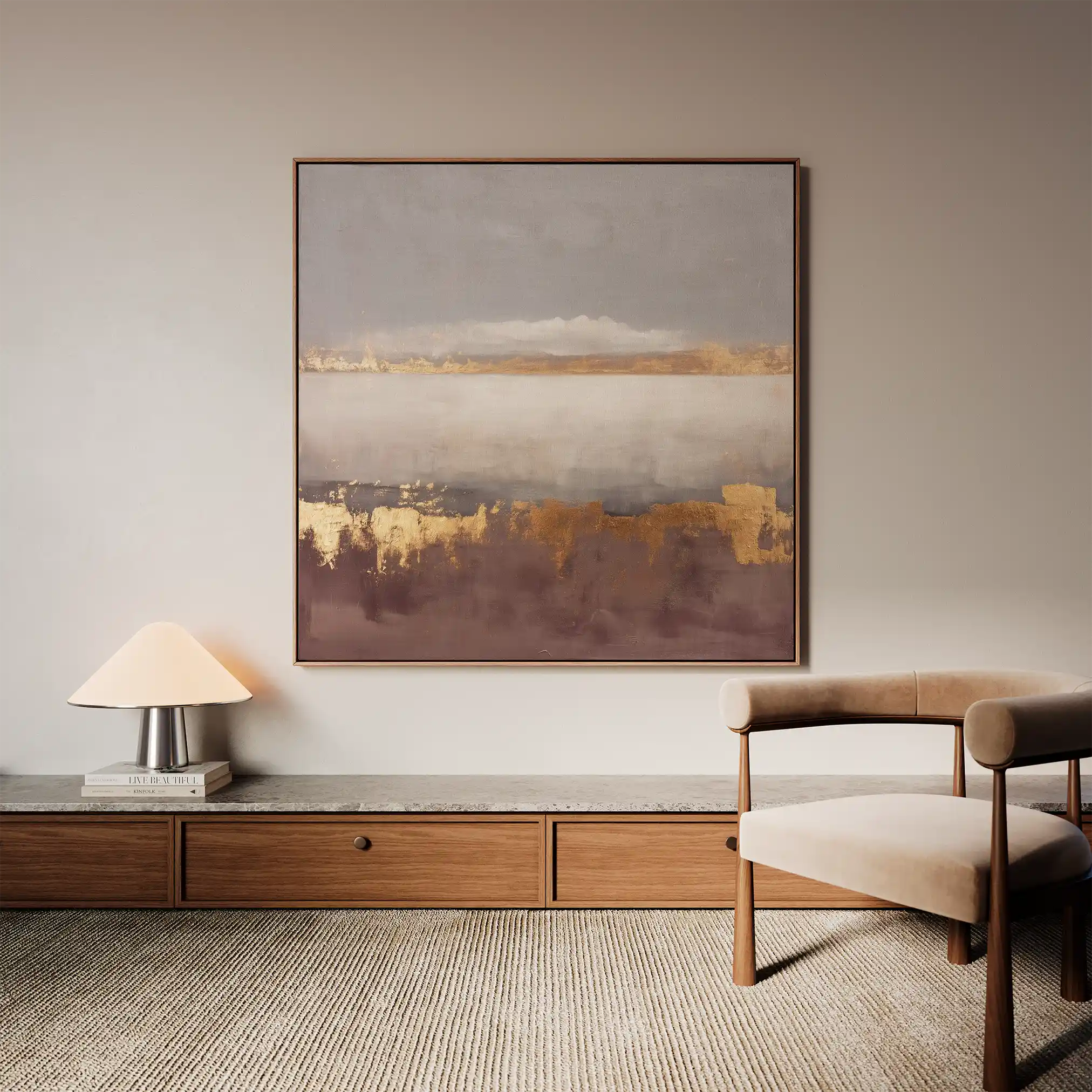 Abstract 893 Canvas Art 60 x 60 cm / Black