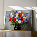 Floral 893 Canvas Art 60 x 40 cm / Black