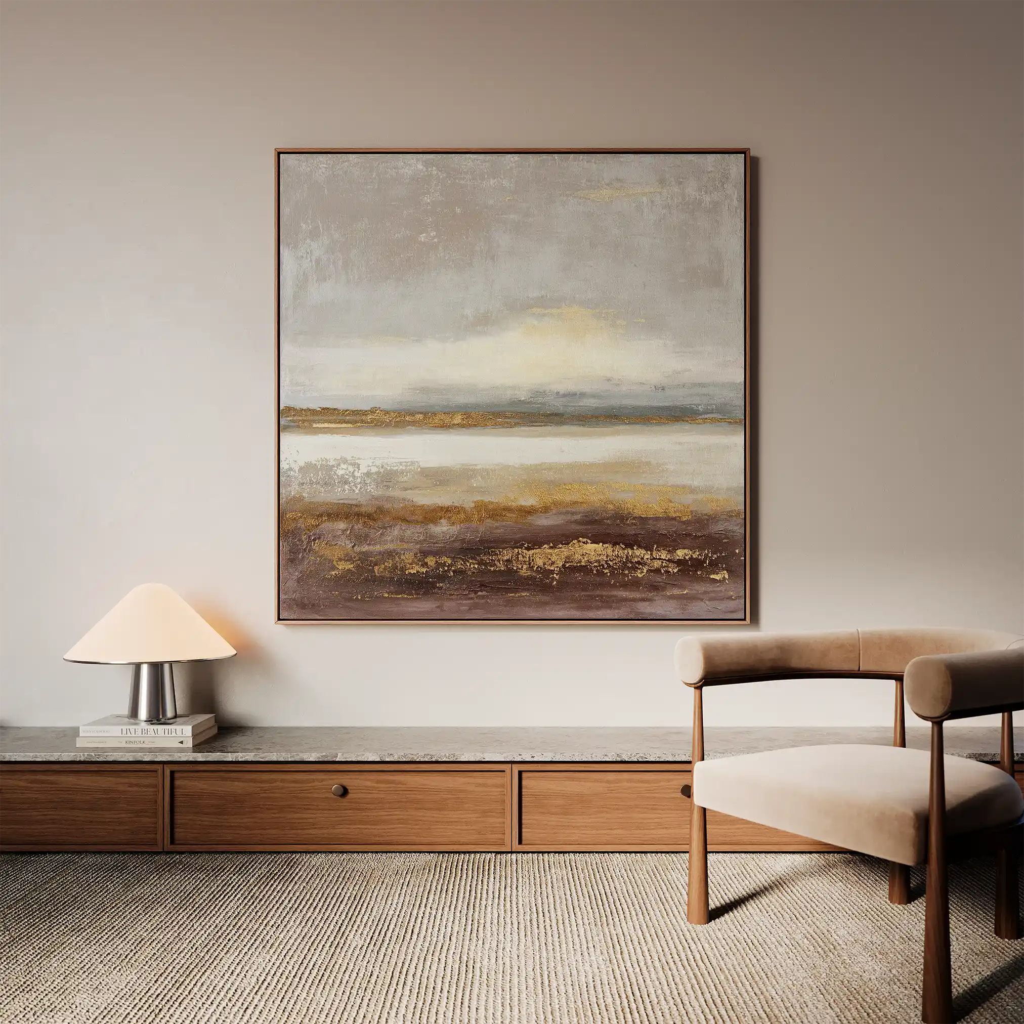 Abstract 894 Canvas Art 60 x 60 cm / Black