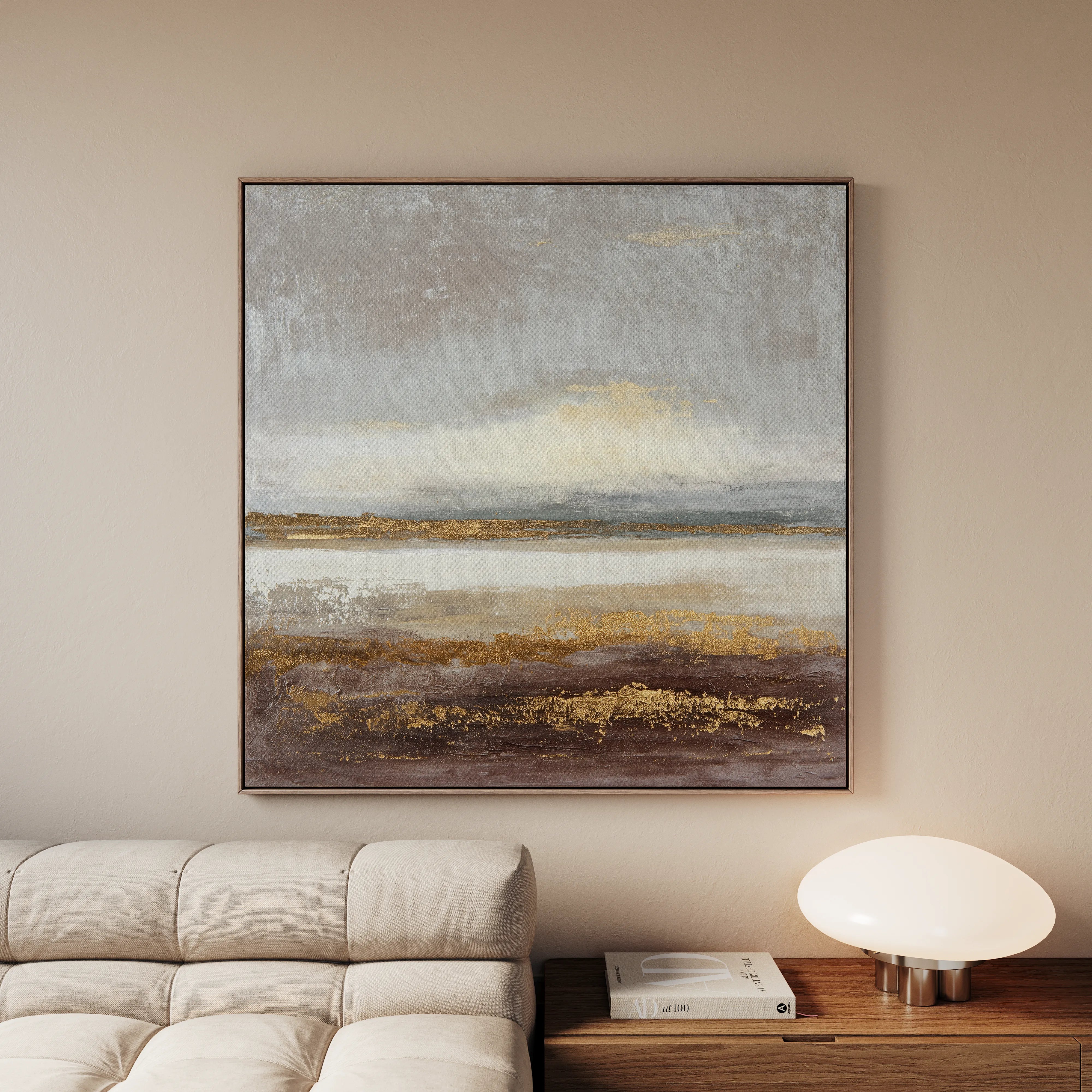 Abstract 894 Canvas Art 60 x 60 cm / Black