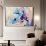 Floral 894 Canvas Art 60 x 40 cm / Black
