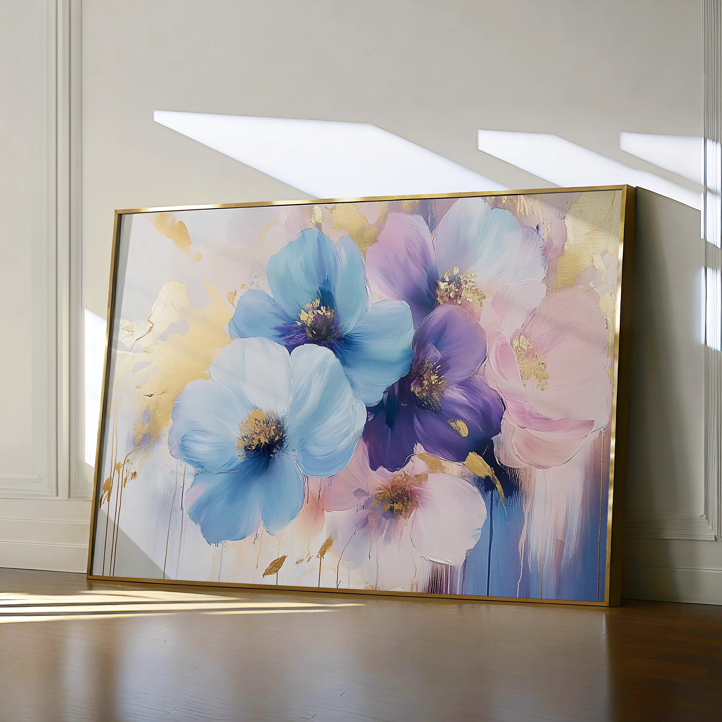 Floral 894 Canvas Art 60 x 40 cm / Black