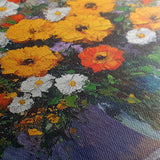 Floral 895 Canvas Art 60 x 40 cm / Black