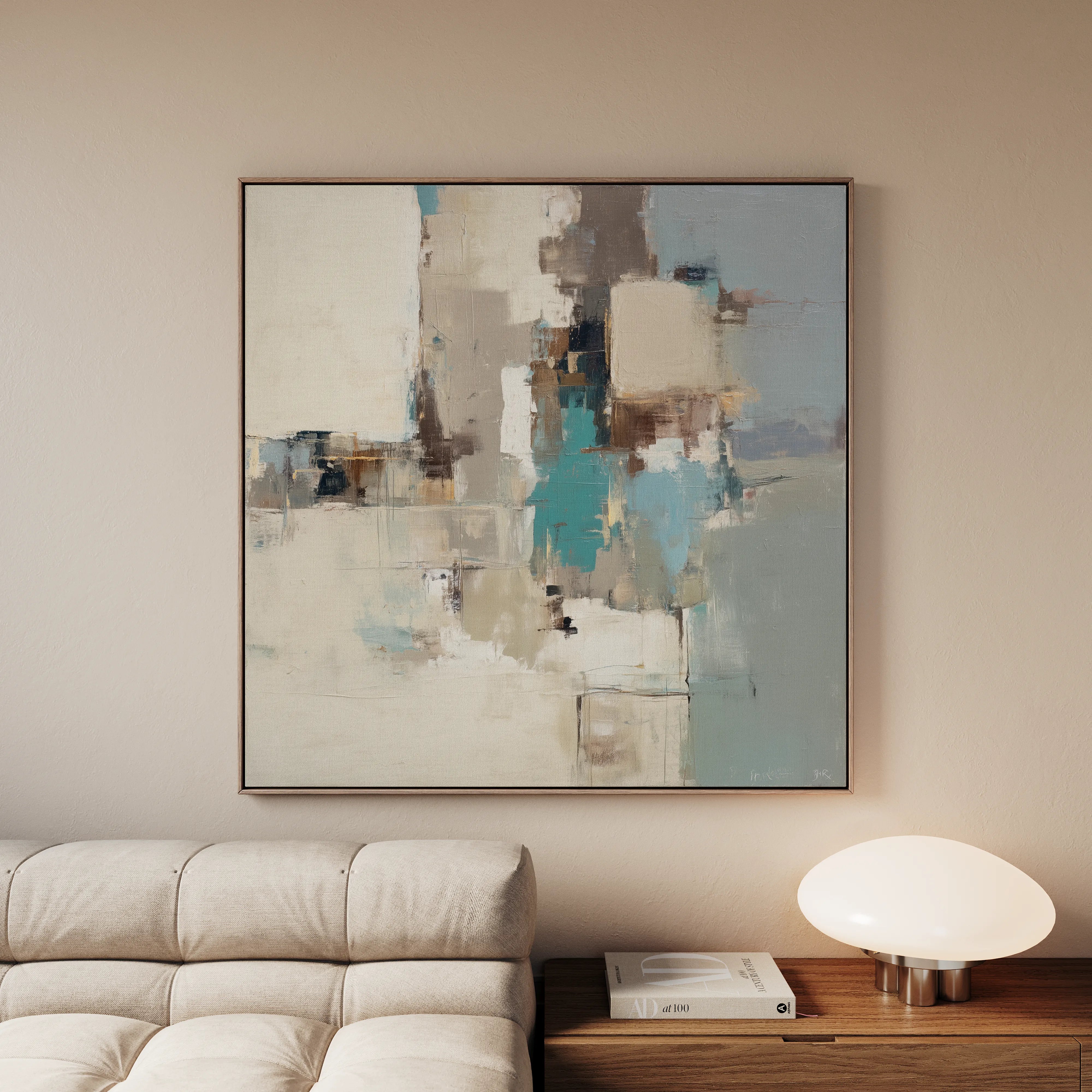 Abstract 896 Canvas Art 60 x 60 cm / Black
