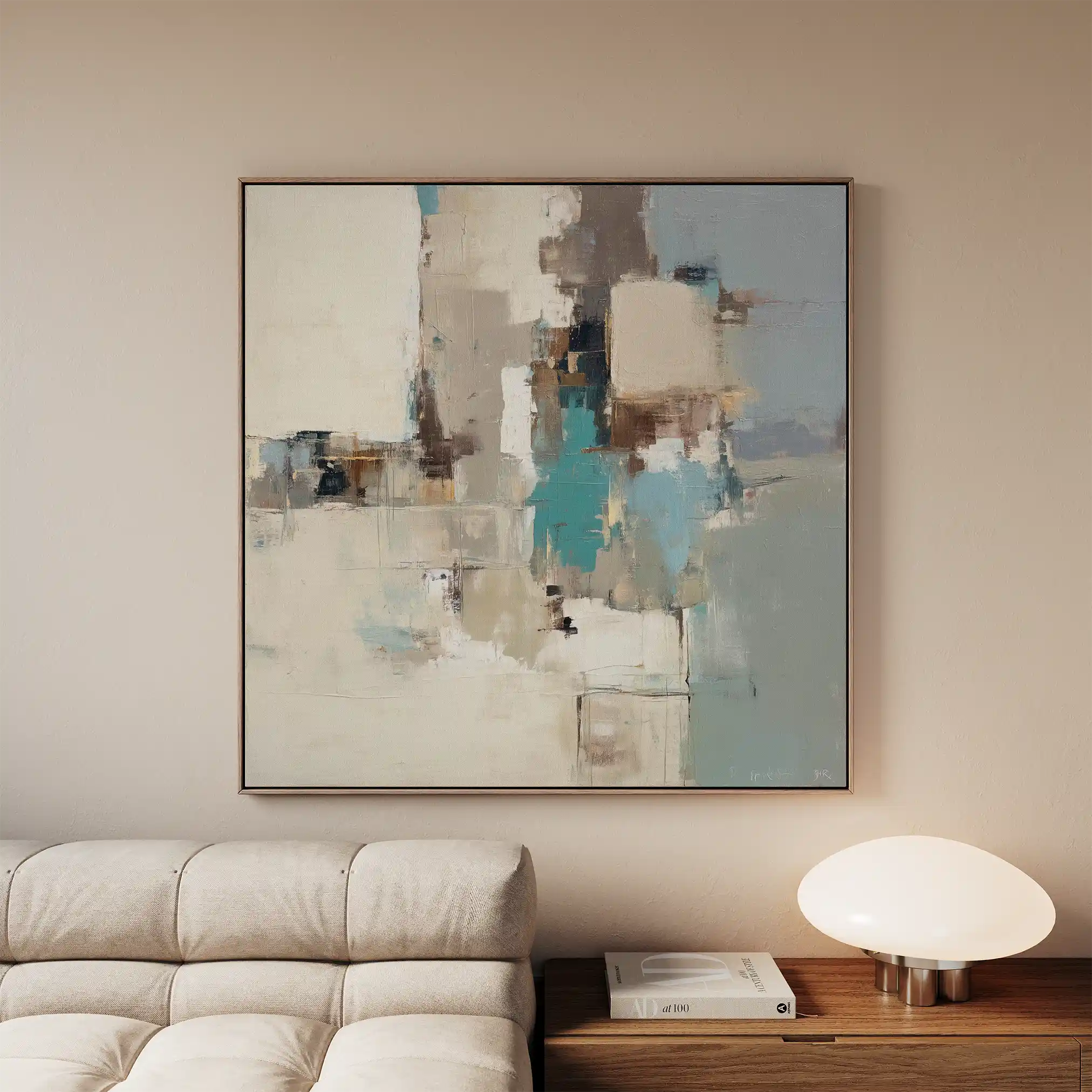 Abstract 896 Canvas Art 60 x 60 cm / Black