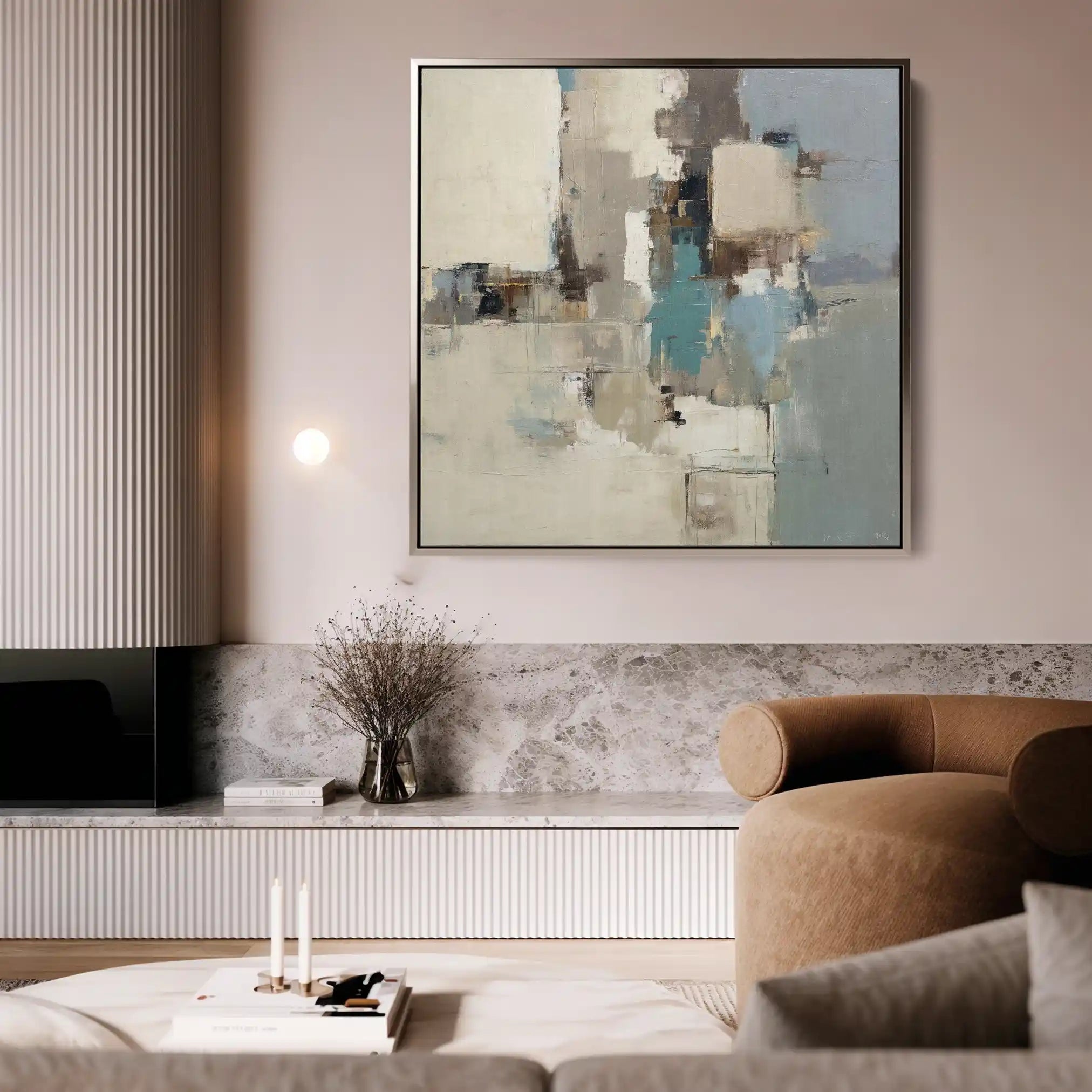 Abstract 896 Canvas Art 60 x 60 cm / Black