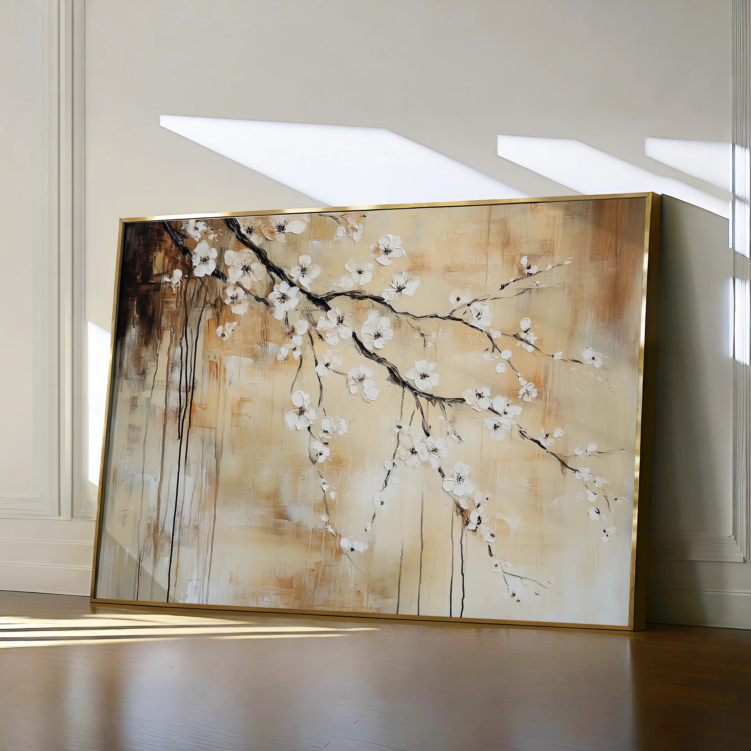 Floral 896 Canvas Art 60 x 40 cm / Black