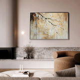 Floral 896 Canvas Art 60 x 40 cm / Black
