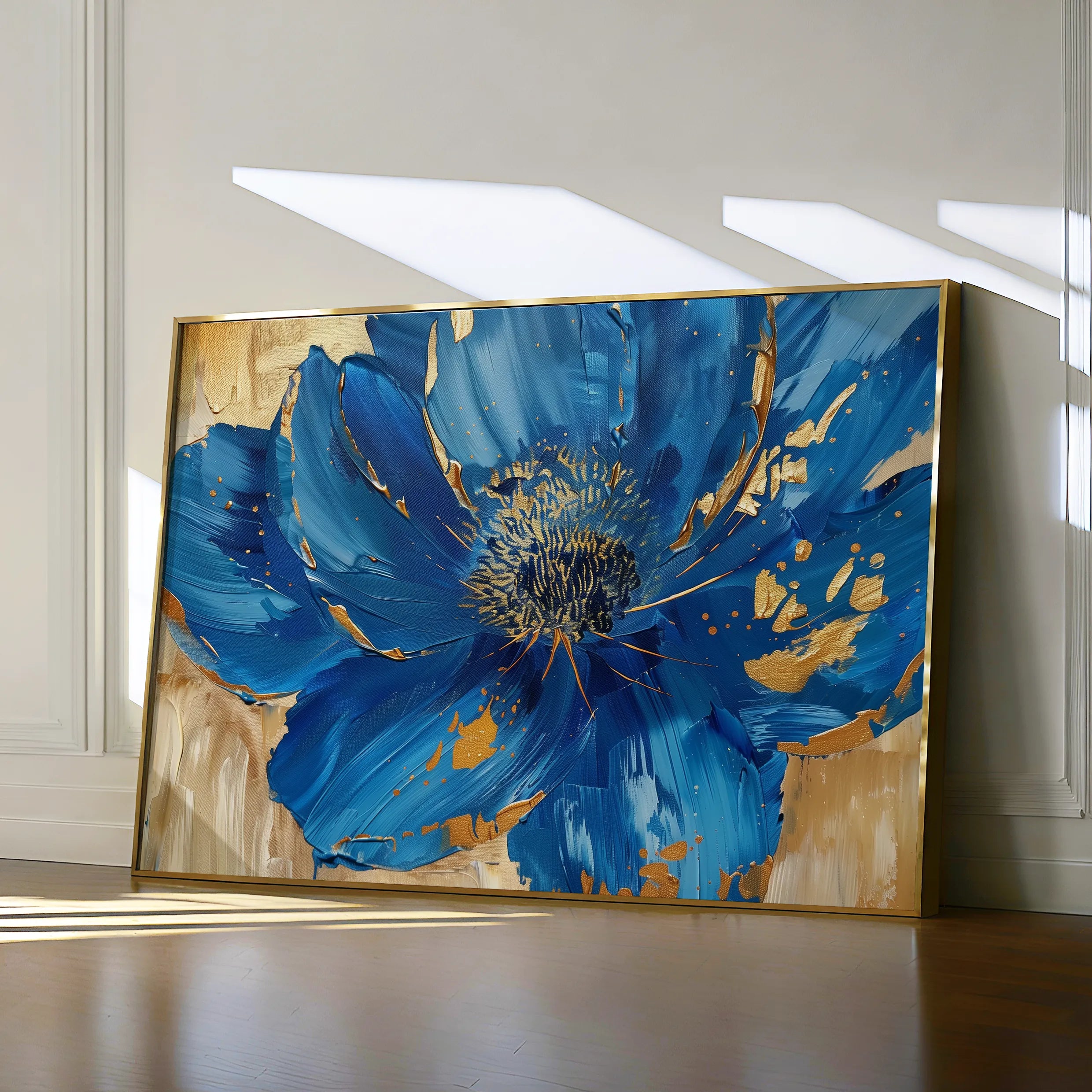 Floral 897 Canvas Art 60 x 40 cm / Black