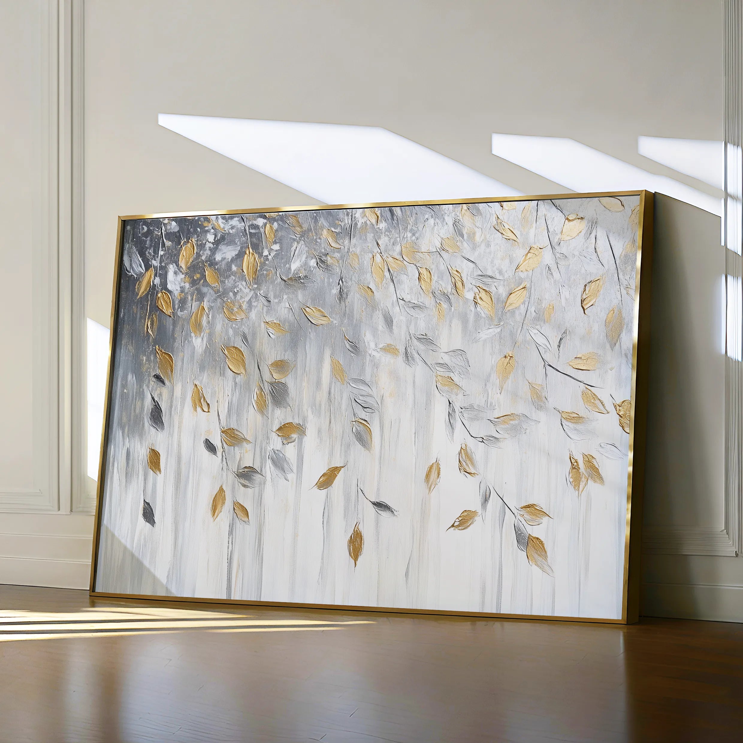 Floral 898 Canvas Art 60 x 40 cm / Black