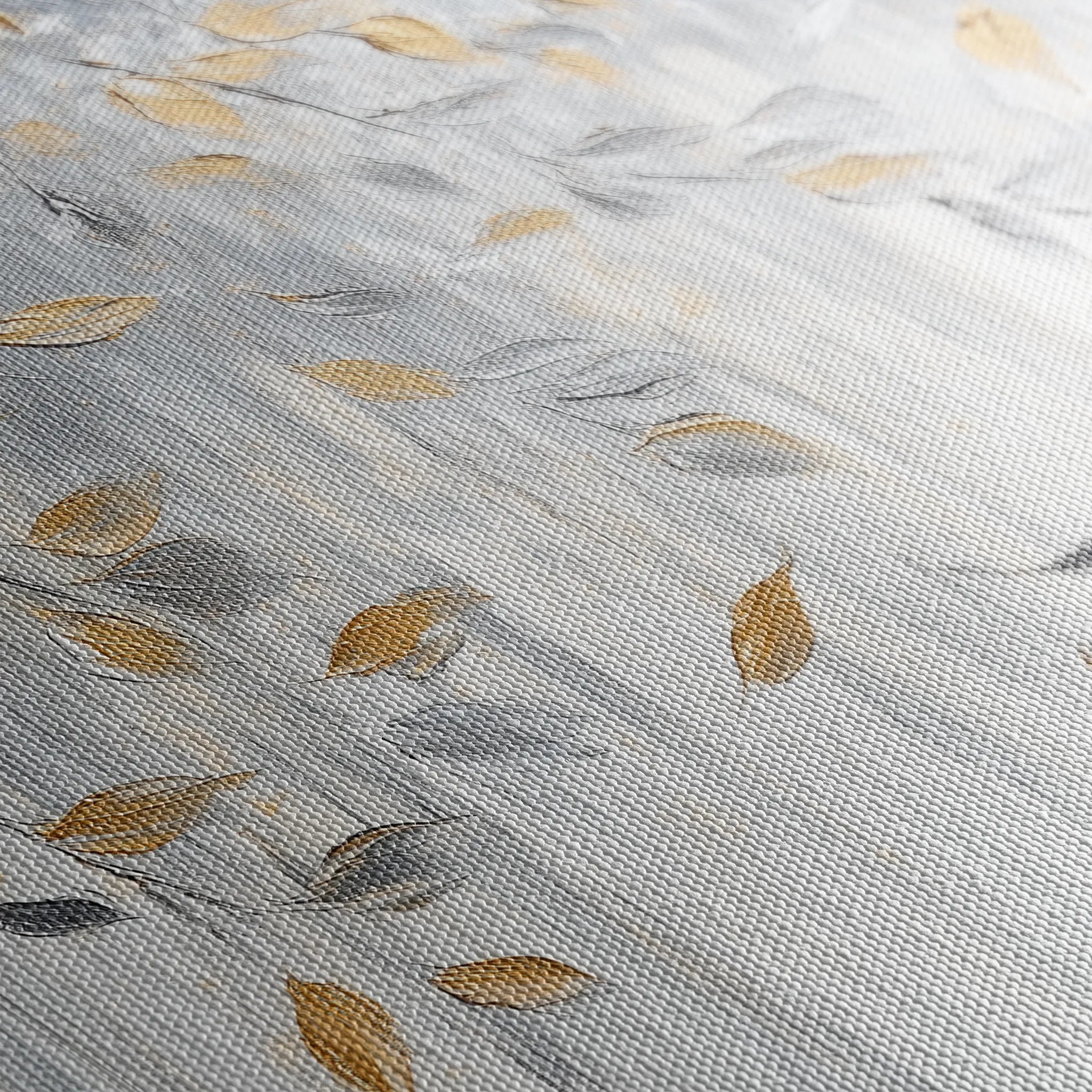 Floral 898 Canvas Art 60 x 40 cm / Black