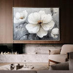 Floral 899 Canvas Art 60 x 40 cm / Black