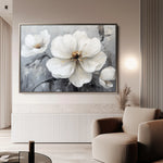 Floral 899 Canvas Art 60 x 40 cm / Black