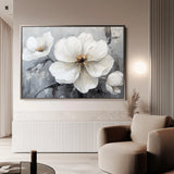 Floral 899 Canvas Art 60 x 40 cm / Black