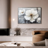 Floral 899 Canvas Art 60 x 40 cm / Black
